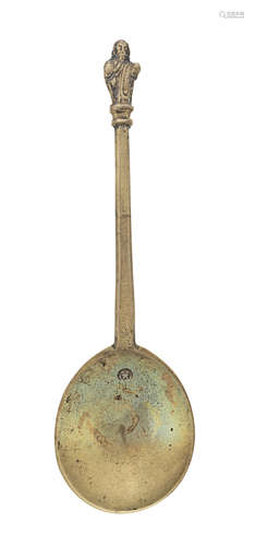 An early 17th century latten apostle spoon, probably London