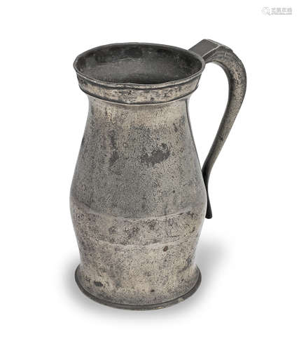 A George IV pewter Imperial quart lidless baluster, circa 18...