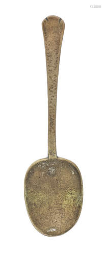 A tinned latten primitive-trifid spoon, circa 1675