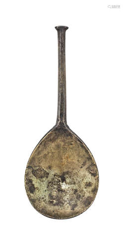 A 16th century latten stump or seal knop spoon