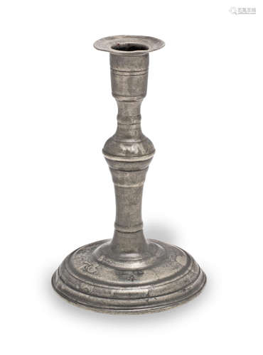 A rare and fine George III pewter candlestick, Newcastle-Upo...