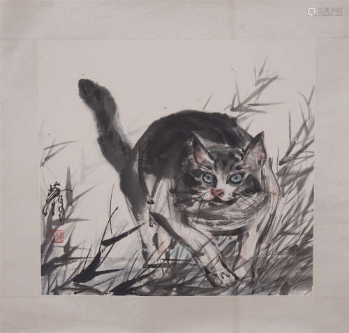 A CHINESE PAINTING CAT