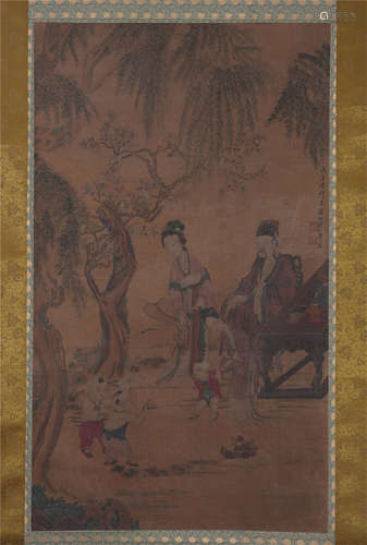 A CHINESE PAINTING FIGURE STORY