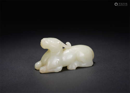 A CHINESE WHITE JADE  DECORATION