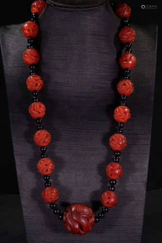 AGATE BEADS STRING NECKLACE