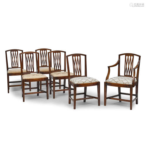 A SET OF SIX GEORGE III MAHOGANY CHAIRS Early 19th century