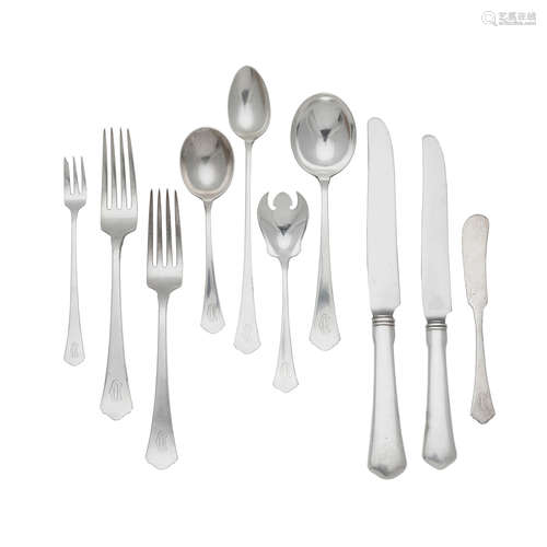 AN AMERICAN STERLING SILVER FLATWARE SERVICE by R. Wallace &...