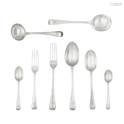 A VICTORIAN SILVER FLATWARE SERVICE by Goldsmiths & Silversm...