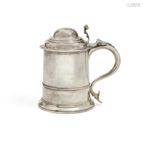 A GEORGE II SILVER TANKARD possibly by Richard Bayley, Londo...