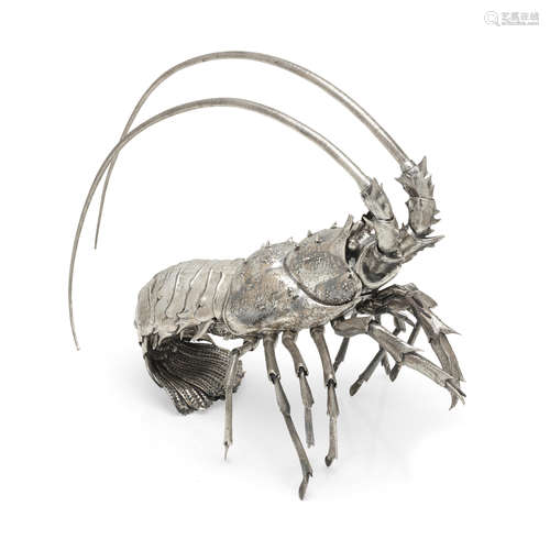 AN ITALIAN STERLING SILVER LOBSTER marked M. Buccellati, Ita...