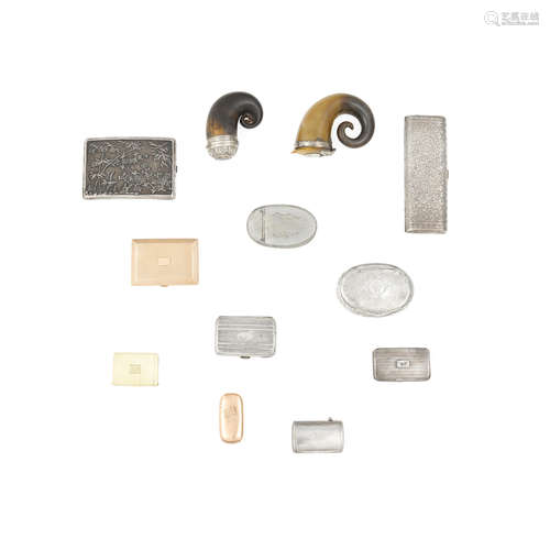 A GROUP OF TWELVE PERSONAL ACCESSORIES by various makers, 19...