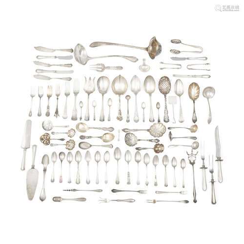 A GROUP OF AMERICAN STERLING SILVER FLATWARE by various make...