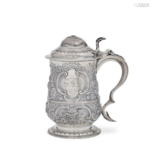 A GEORGE III SILVER TANKARD by William Priest, London, 1766