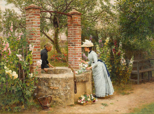 Marie François Firmin-Girard (French, 1838-1921) A well betw...