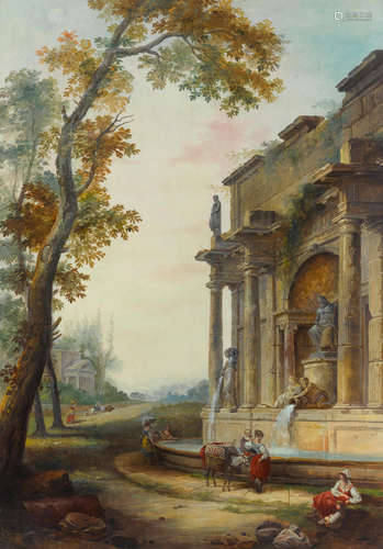 Follower of Hubert Robert (French, 1733-1808) A Roman capric...