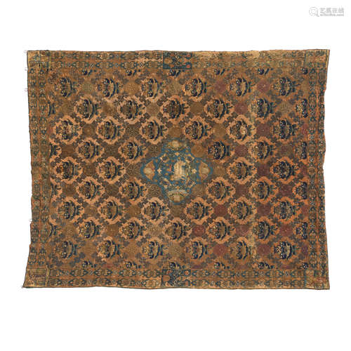 A CONTINENTAL WOOL NEEDLEPOINT PANEL 18th century elements a...