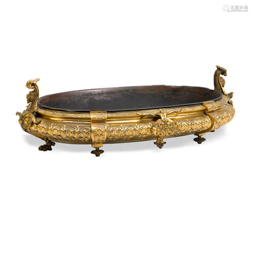 A RENAISSANCE STYLE GILT BRONZE JARDINIÈRE Circa 1890