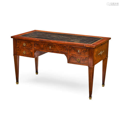 AN EMPIRE STYLE GILT BRONZE MOUNTED MAHOGANY DESK Mid-19th c...