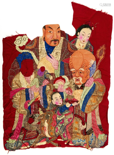 Chinese Silk Embroidery Immortals