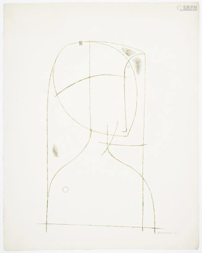 Xavier Gonzalez Abstract Portrait Ink Drawing
