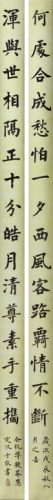 慧定禅师(1856-1930)书法对联 水墨 纸本镜片