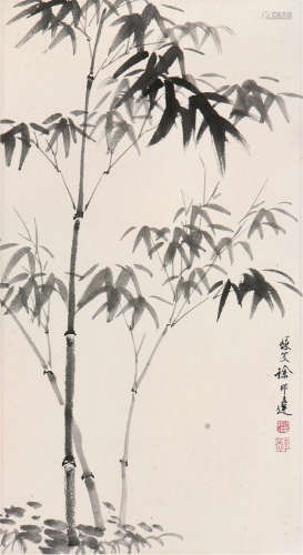 徐邦达(1911-2012)墨竹 水墨 纸本立轴