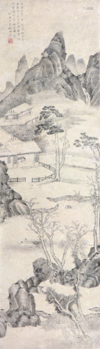 钱  杜(1764-1845)巫溪山影 水墨 纸本立轴