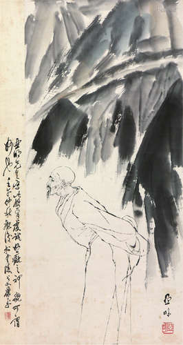 亚  明(1924-2002)怀素 水墨 纸本立轴