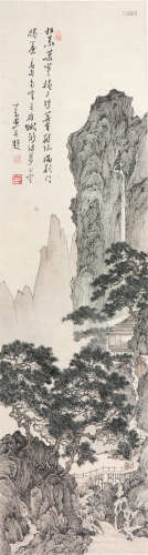 溥  儒(1896-1963)秋山草堂图 设色 纸本立轴