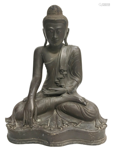 Chinese Bronze Seated Buddha Statue