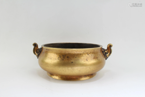 Chinese Gilt Bronze Censer