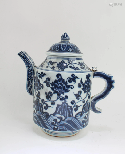 Chinese Blue & White Teapot