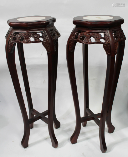 A Pair of rosewood Side Table