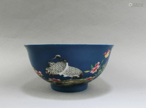 Chinese Blue Color Porcelain Bowl