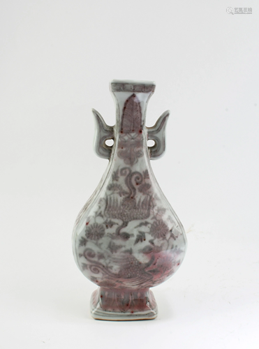 Chinese Iron Red Porcelain Vase