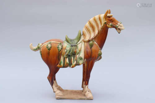 Three-colour Glazed Pottery Horse
