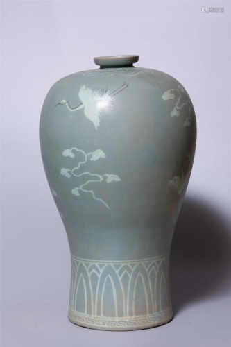 Korean Porcelain Prunus Vase