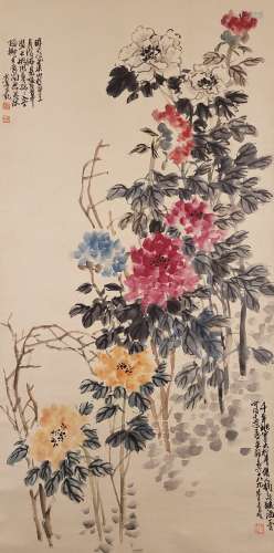 The Picture of Flowers Painted by Wu Changshuo