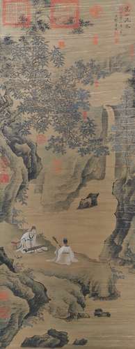 The Picture of Landscape and Figure Painted by Tang Yin