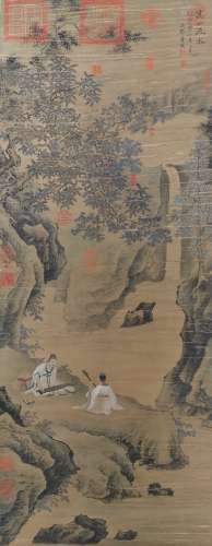 The Picture of Landscape and Figure Painted by Tang Yin