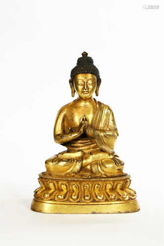 Copper-gold Statue of Buddha