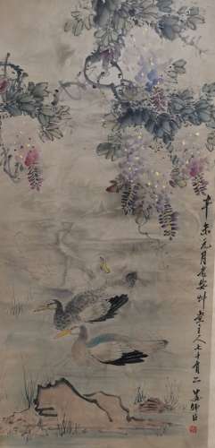 The Picture of Flowers and Birds Painted by Lou shibai