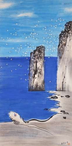The Picture of Seaview Painted by Wu Guanzhong