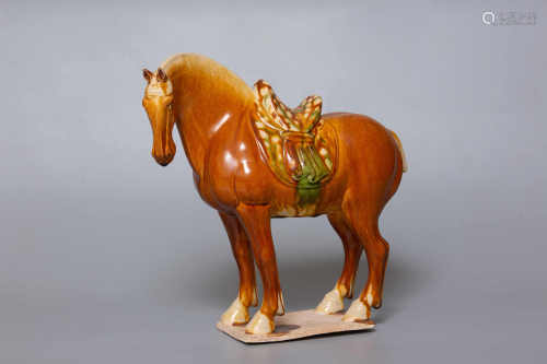 Three-colour Glazed Pottery Horse