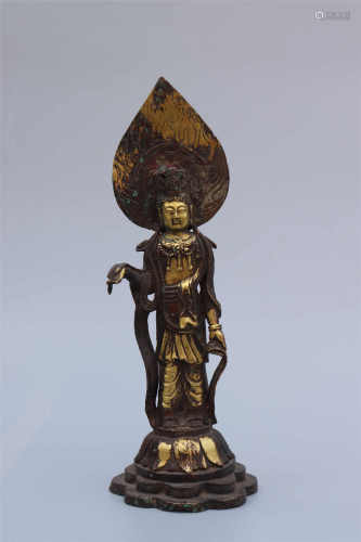 Copper-Gold Statue of Buddha