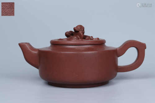 Dark-red Enameled Pottery