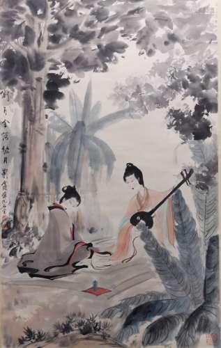 The Picture of Figures Painted by Fu Baoshi
