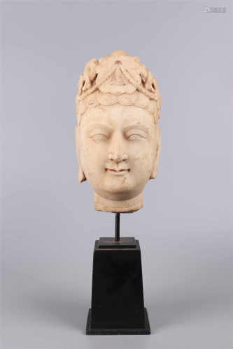 Buddha Head of White Marble