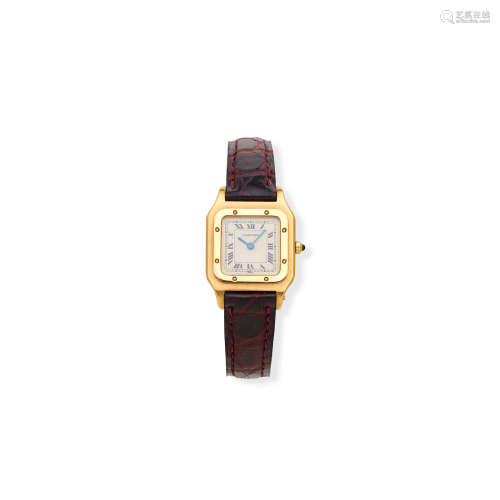 CARTIER | A GOLD 'SANTOS DUMONT' WRISTWATCH, CIRCA 1998