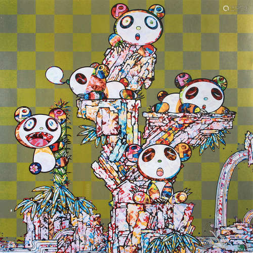 村上隆 2013年作 熊猫版画 材质：版画